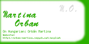martina orban business card