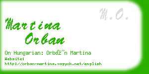 martina orban business card